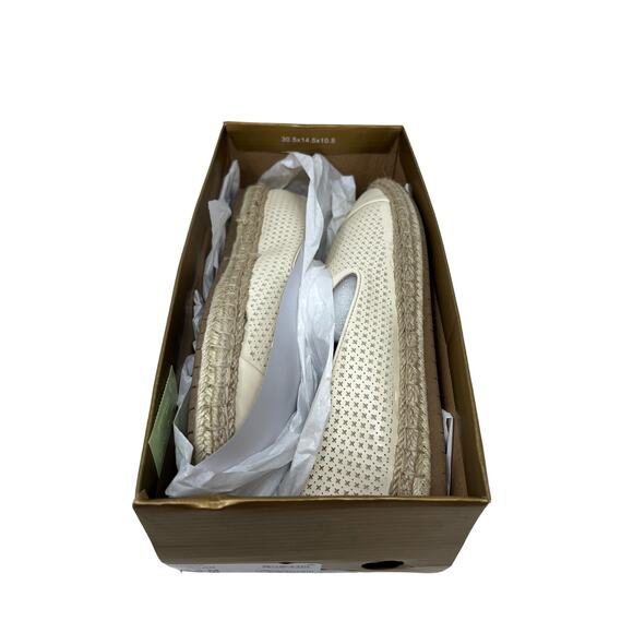 Charter Club Jonip Ivory Laser Cut Faux Leather Espadrilles 8.5 - Picture 2 of 8